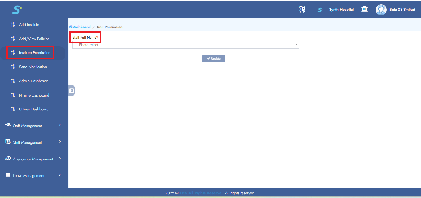 Institute Permission