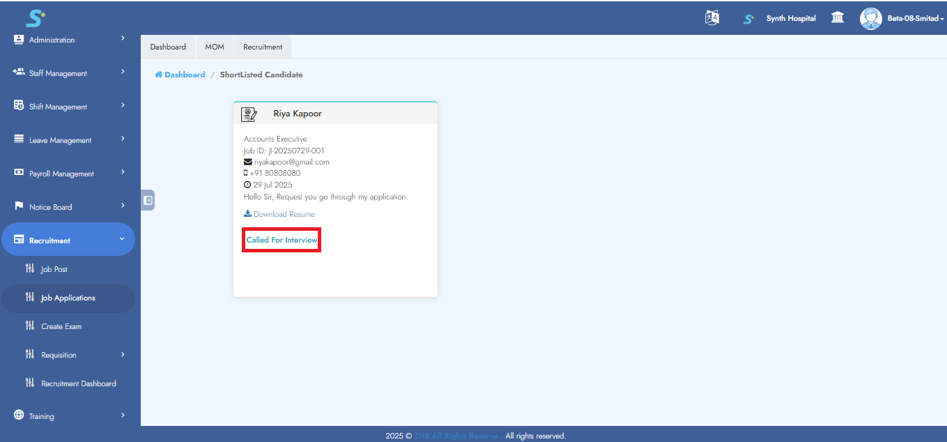 Job Application Tracking