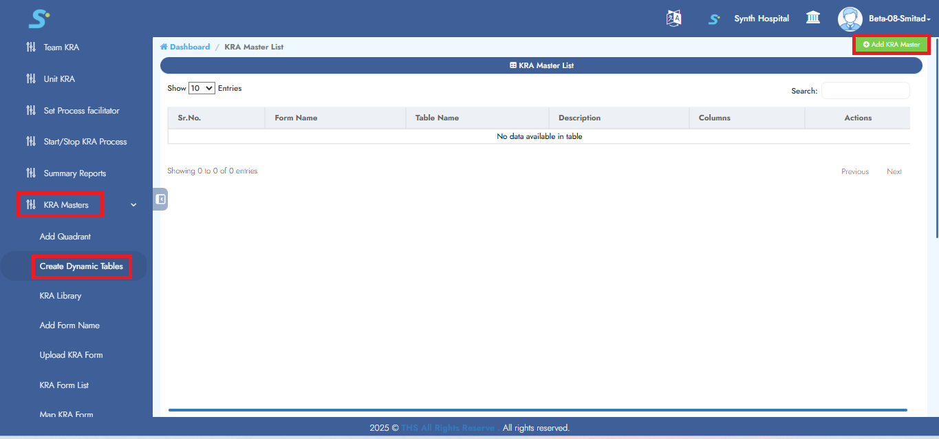 Create Dynamic Tables