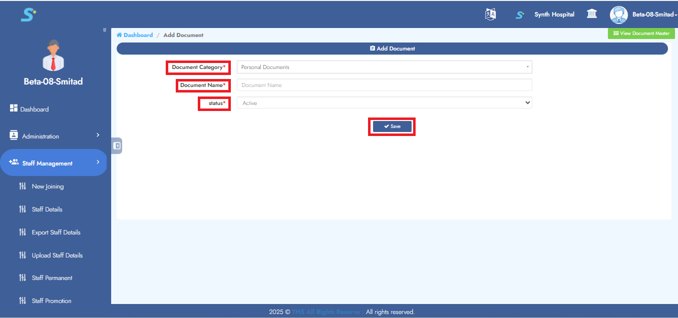 Save Document Master